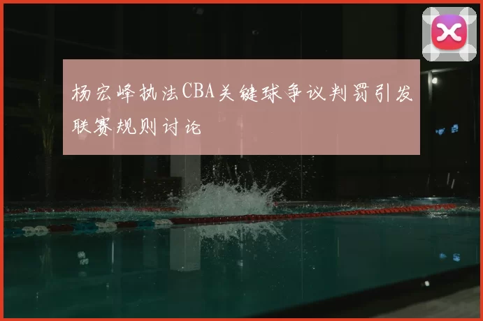 杨宏峰执法CBA关键球争议判罚引发联赛规则讨论